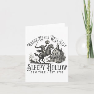 Cartão Cavaleiro Sem Cabeça Sleepy Hollow Jack O Lanterna