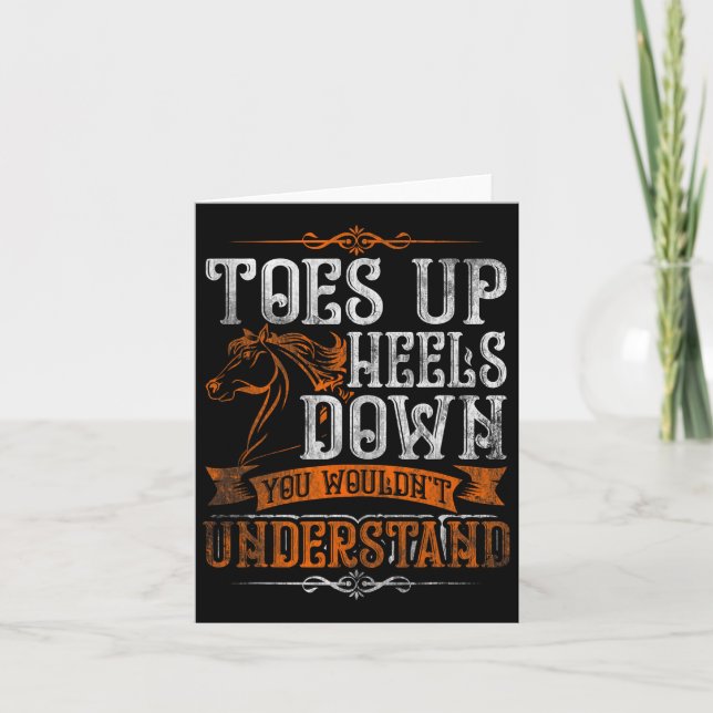 Cartão Cavaleiros Cruzados Oferecem Cavalo Ancorado (Frente)