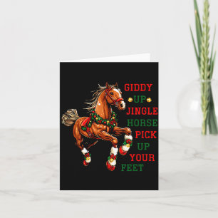 Cartão Cavalgue Jingle Cavalo Ocidental Natal Cavalo Camp