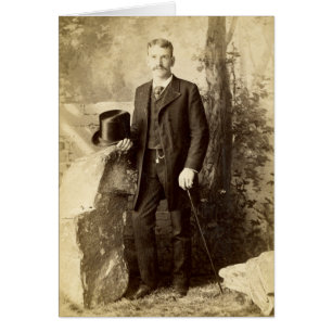Cartão Cavalheiro Portait do Victorian do vintage