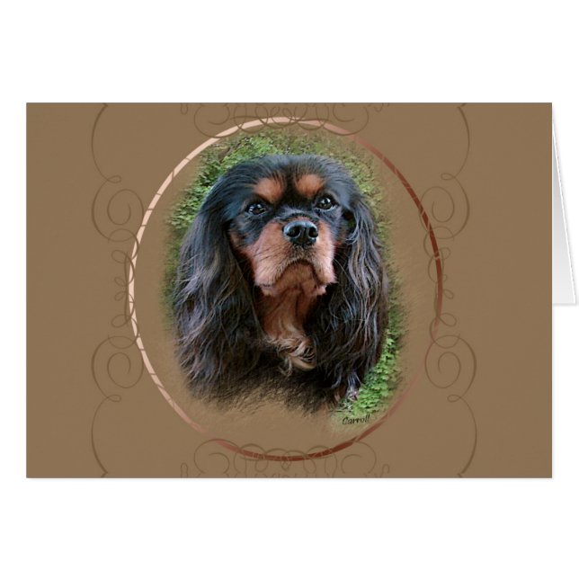 Cartão Cavalier King Charles Spaniel (Frente Horizontal)