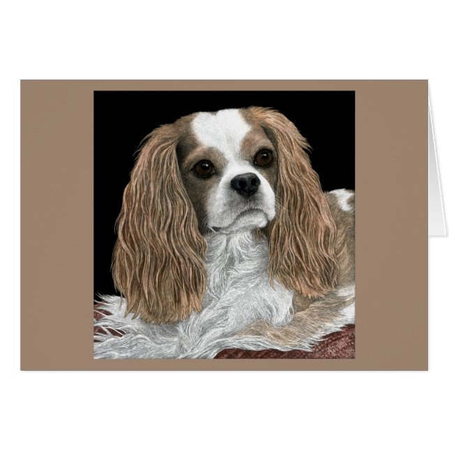 Cartão Cavalier King Charles Spaniel - Bella (Frente horizontal)
