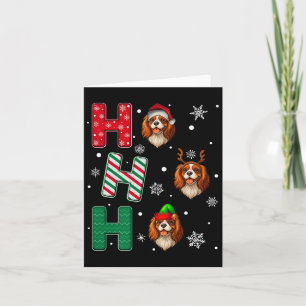 Cartão Cavalier King Charles Spaniel Cachorro Papai Noel