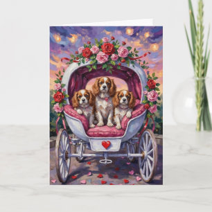 Cartão Cavalier King Charles Spaniel Cão Dia dos Namorado