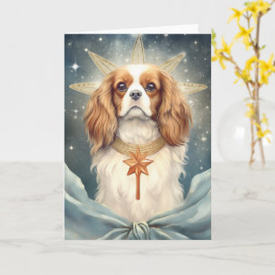 Cartão Cavalier King Charles Spaniel como um Anjo de Nata