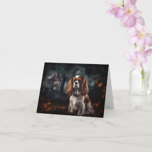 Cartão Cavalier King Charles Spaniel Dia das Bruxas Assus