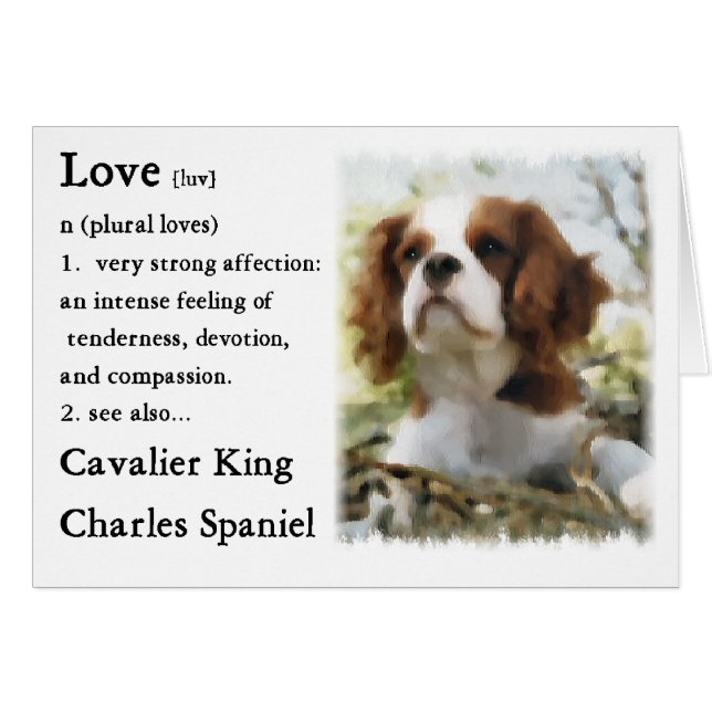 Cartão Cavalier King Charles Spaniel Gifts (Frente Horizontal)