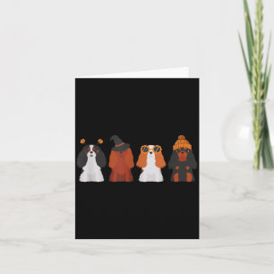 Cartão Cavalier King Charles Spaniel Halloween Cavalier