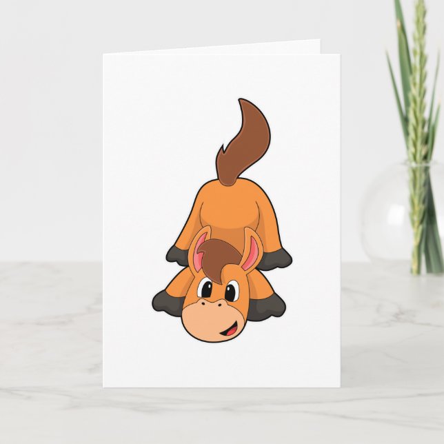 Cartão Cavalo a brincar (Frente)