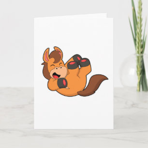 Cartão Cavalo a Rir