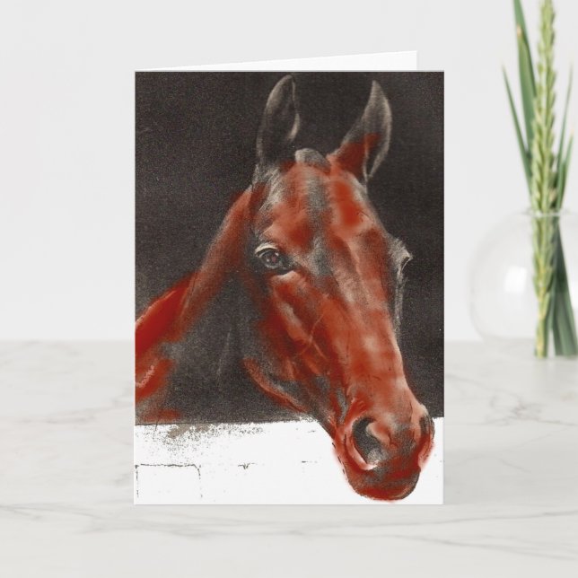 Cartão cavalo amigável (Frente)