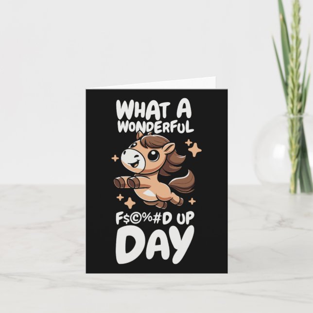 Cartão Cavalo Ancorado - Cavaleiro Forjado (Frente)