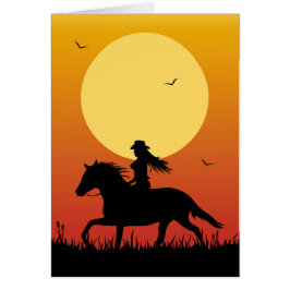 Cartão Cavalo Andando