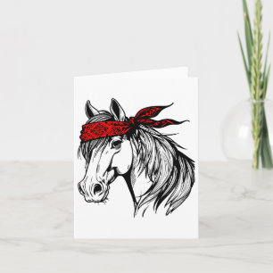Cartão Cavalo Bandana Para Cavalo Andando De Cavalo Mot