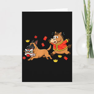 Cartão Cavalo Chinês Malinois Belga Masculino Feminino Fe