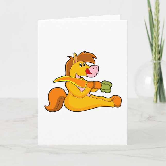 Cartão Cavalo com Cenoura (Frente)