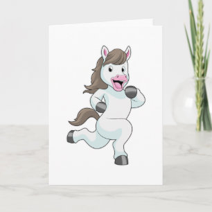 Cartão Cavalo como Corredor na Corrida