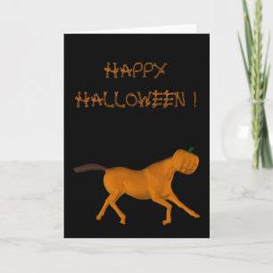 Cartão Cavalo Corrente Selvagem Na Noite De Halloween