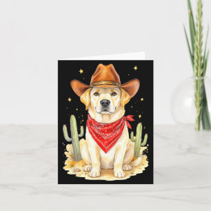 Cartão Cavalo Cowboy Labrador Retriever Cão Ocidental Lla
