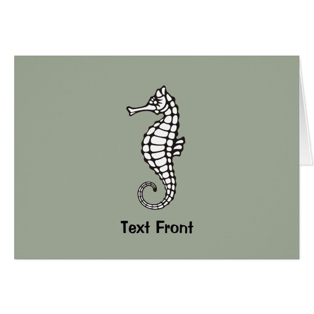 Cartão Cavalo-da-costa preto (Frente Horizontal)