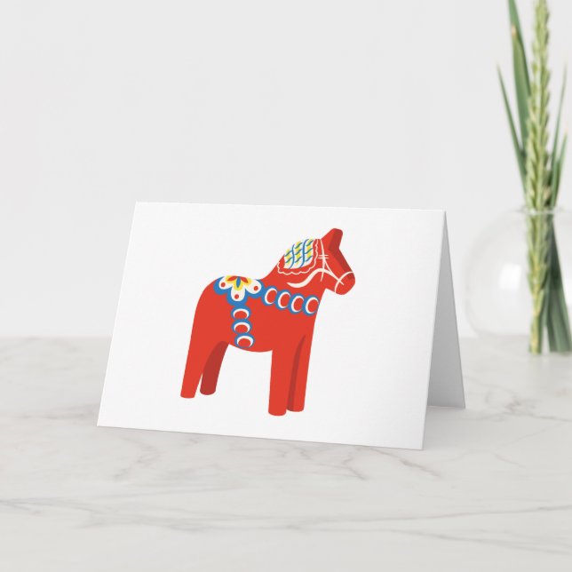 Cartão Cavalo Dala Sueco (Frente)