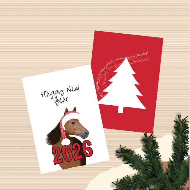 Cartão Cavalo de Ano Novo (Criador carregado)