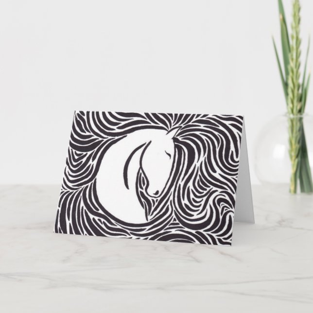 Cartão Cavalo de Caneta do pincel (Frente)