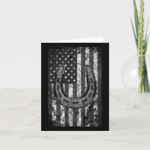 Cartão Cavalo De Cavalo Ss Cute Ss American Flag Usa For