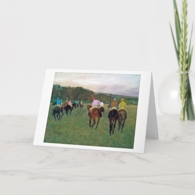 Cartão Cavalo de Corrida Longchamp, Edgar Degas (Frente)