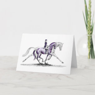 Cartão Cavalo de Dressage em Trot Piaffe