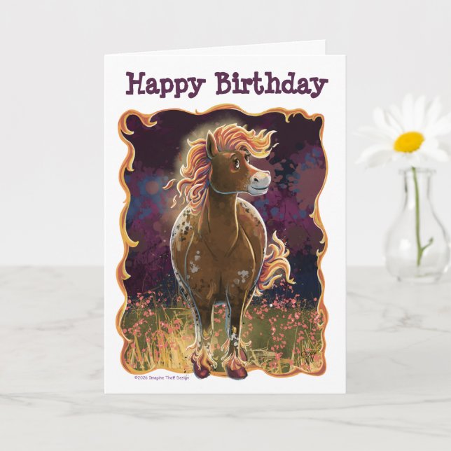 Cartão Cavalo de Fogo da Hora da Festa (Planta pequena)