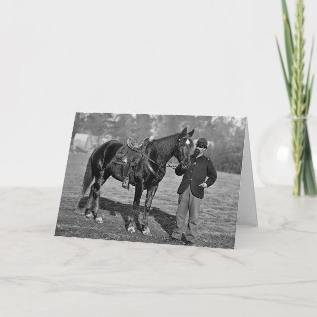 Cartão Cavalo de guerra civil, 1864 (Frente)