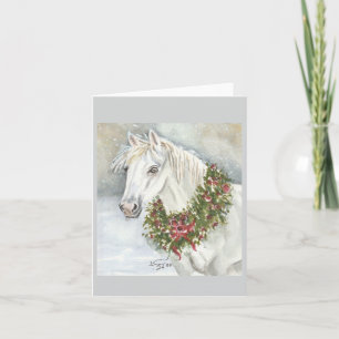 Cartão Cavalo de Natal por Sherry