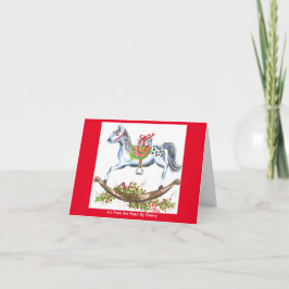 Cartão Cavalo de Rocco de Natal com Pacote