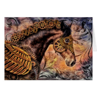 Cartão Cavalo de Steampunk