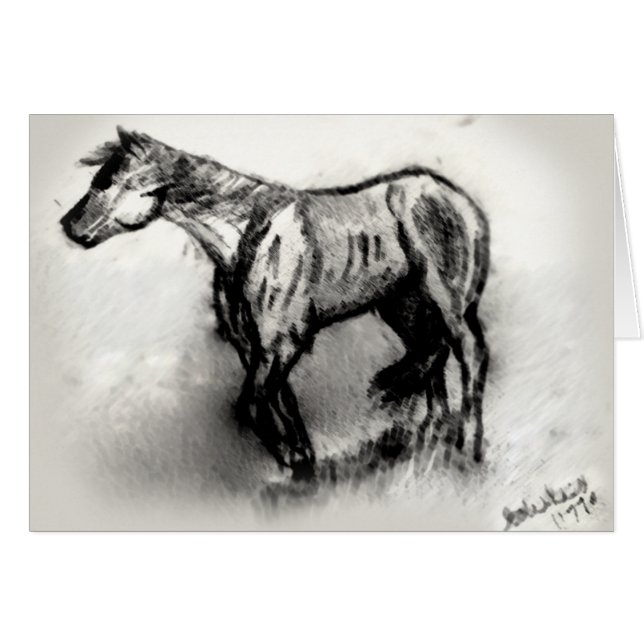 Cartão Cavalo de vagueamento (Frente horizontal)