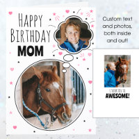 Cavalo Divertido Mamãe Aniversário Pensou Que A Fo