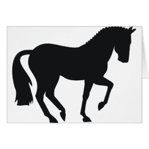 Cartão Cavalo do adestramento de Piaffe