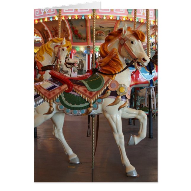 Cartão Cavalo do carrossel, 2 (Frente)