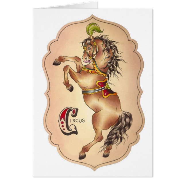 Cartão Cavalo do circo (Frente)