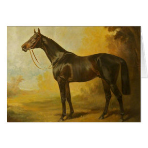 Cartão Cavalo do puro-sangue do vintage