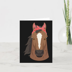 Cartão Cavalo do trevo Vestindo o cavalo de Bandana