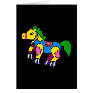 Cartão Cavalo dos retalhos