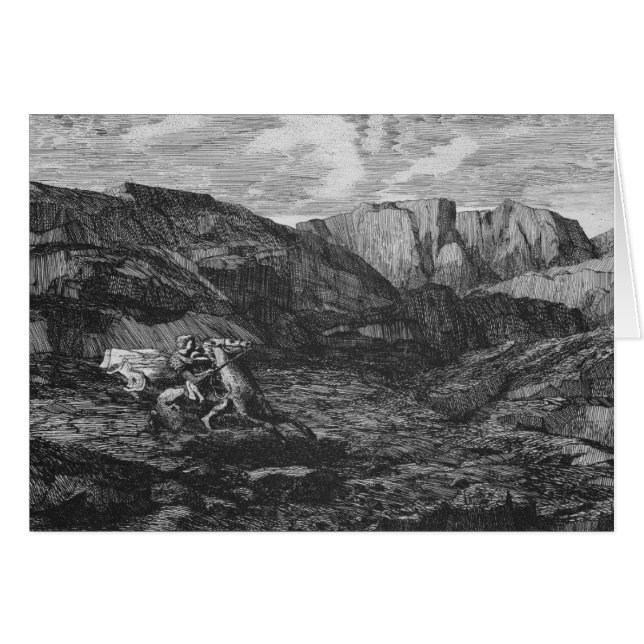 Cartão Cavalo e cavaleiro (Frente Horizontal)