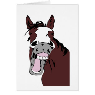 Cartão Cavalo Engraçado, com atitude, Humor Animal Aquar
