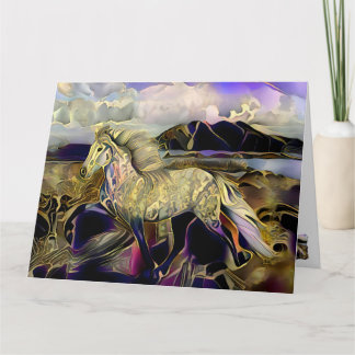 Cartão Cavalo Islandês Art Déco