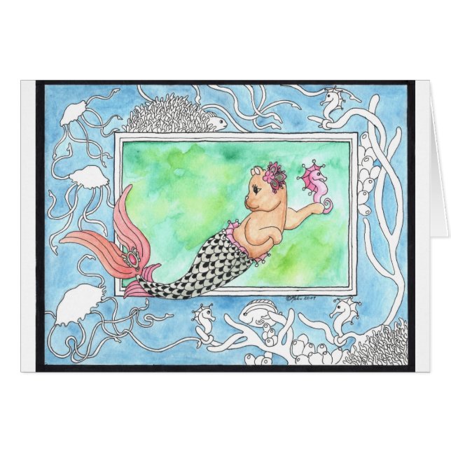 Cartão Cavalo marinho (Frente Horizontal)