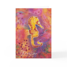 Cavalo-marinho; reprodução de design de seda impre