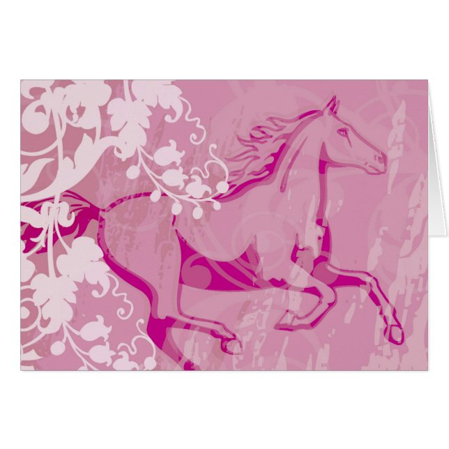 Cartão Cavalo místico do jardim (Frente Horizontal)