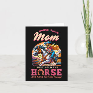 Cartão Cavalo Mostra Mãe Eu Só Seguro O Cavalo E Mão